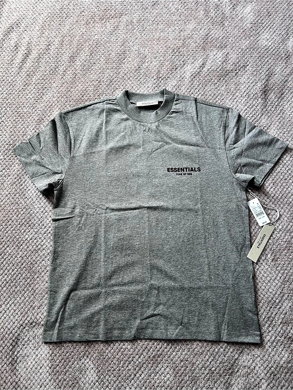 Fear of God Essentials Fear Short Sleeve T-Shirt in Dark Oatmeal Color way
